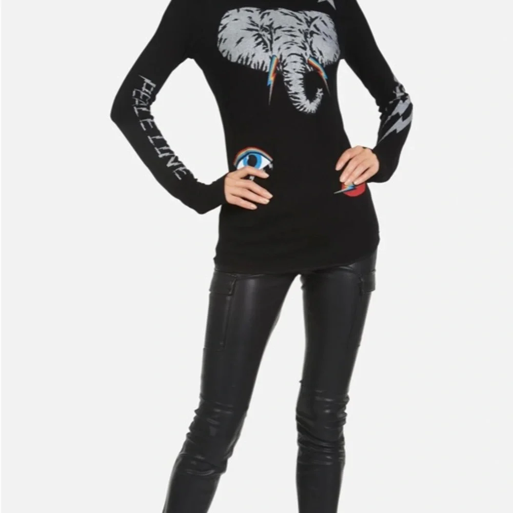 Lauren Moshi. McKinley Electric Elephants size S in black - Picture 3 of 5